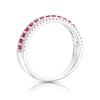 Thumbnail Image 3 of Platinum 0.20ct Diamond & Ruby Eternity Ring