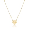 Thumbnail Image 1 of 9ct Yellow Gold 16&quot; Diamond Cut Clover Pendant Necklace