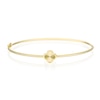 Thumbnail Image 1 of 9ct Yellow Gold Diamond Cut Clover Charm Bangle