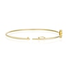 Thumbnail Image 3 of 9ct Yellow Gold Diamond Cut Clover Charm Bangle