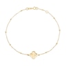 Thumbnail Image 1 of 9ct Yellow Gold 7&quot; Diamond Cut Clover Charm Bracelet