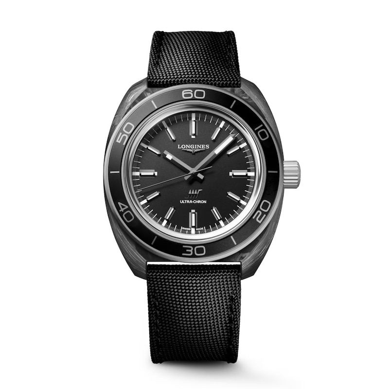 Main Image 1 of Longines Ultra Chron Carbon 43mm Automatic Titanium & Nylon Strap Watch