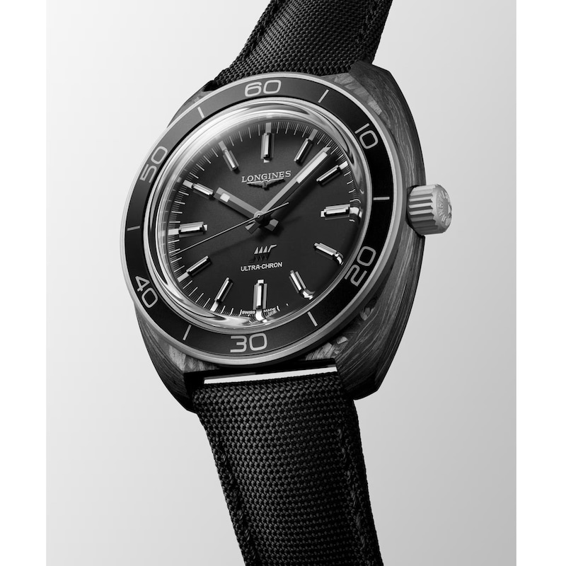 Main Image 4 of Longines Ultra Chron Carbon 43mm Automatic Titanium & Nylon Strap Watch