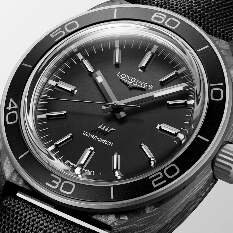 Main Image 5 of Longines Ultra Chron Carbon 43mm Automatic Titanium & Nylon Strap Watch