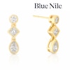 Thumbnail Image 1 of Blue Nile 14ct Yellow Gold 1ct Diamond Mixed Cut Trio Drop Earrings