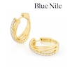 Thumbnail Image 1 of Blue Nile 14ct Yellow Gold 20mm 1ct Diamond Crossover Hoop Earrings