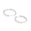 Thumbnail Image 2 of Blue Nile 14ct White Gold 22mm 2ct Diamond Hoop Earrings