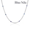 Thumbnail Image 1 of Blue Nile 14ct White Gold 18&quot; 2ct Diamond & Sapphire Tennis Necklace