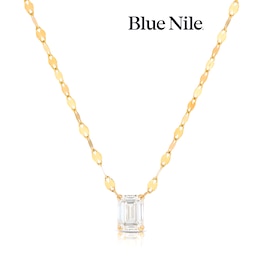 Blue Nile 14ct Yellow Gold 18&quot; 1ct Diamond Solitaire Pendant Necklace