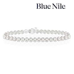 Blue Nile 14ct White Gold 7ct Diamond Tennis Bracelet