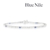 Thumbnail Image 1 of Blue Nile 14ct White Gold 2ct Diamond & Sapphire Tennis Bracelet