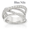 Thumbnail Image 1 of Blue Nile 14ct White Gold 1ct Diamond Layered Cocktail Ring