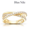 Thumbnail Image 1 of Blue Nile 14ct Yellow Gold 0.50ct Diamond Crossover Ring