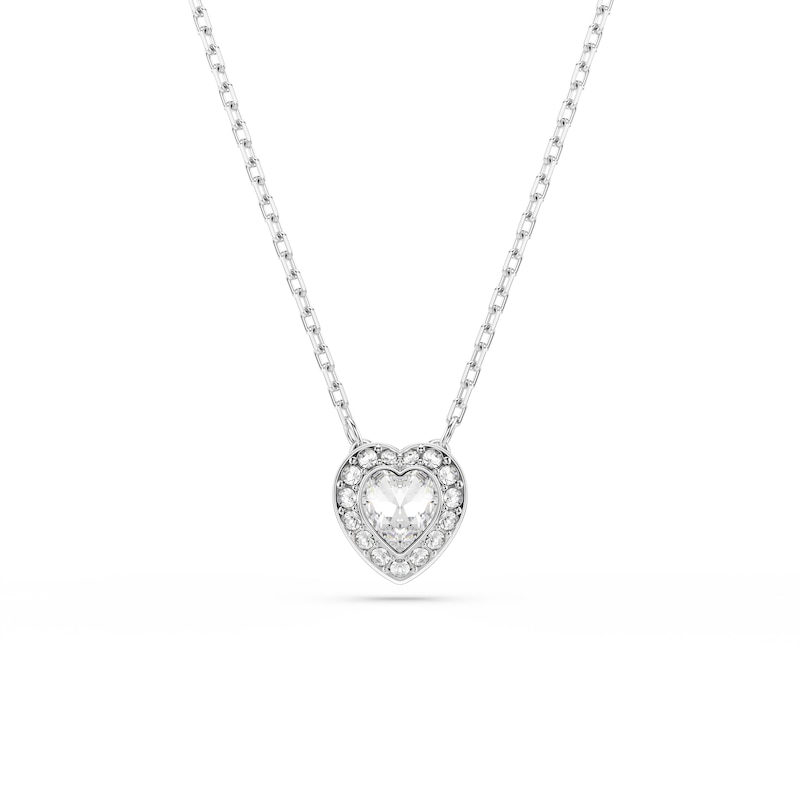 Main Image 1 of Swarovski x Ariana Grande Silver Tone & Crystal Heart Shaped Pendant