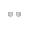 Thumbnail Image 1 of Swarovski x Ariana Grande Silver Tone & Crystal Heart Shaped Stud Earrings