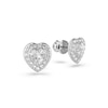 Thumbnail Image 3 of Swarovski x Ariana Grande Silver Tone & Crystal Heart Shaped Stud Earrings