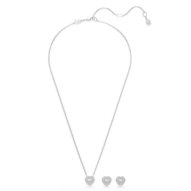 Main Image 2 of Swarovski x Ariana Grande Silver Tone Crystal Stud & Pendant Set