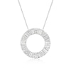 Thumbnail Image 1 of 9ct White Gold 18&quot; 0.59ct Diamond Open Circle Pendant Necklace