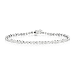 Sterling Silver 0.25ct Diamond Illusion Tennis Bracelet