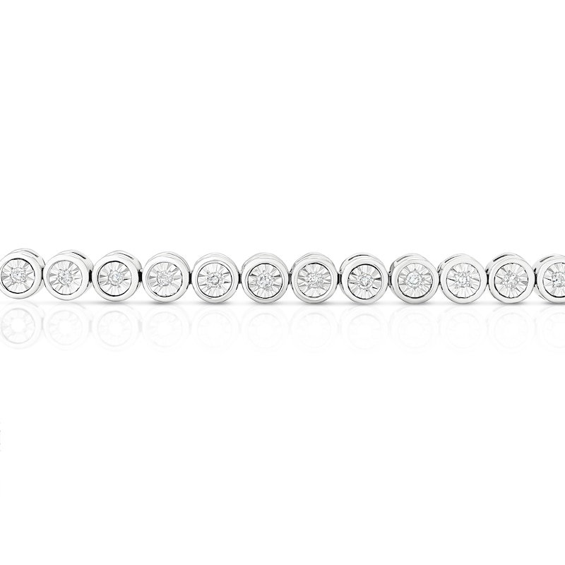 Main Image 2 of Sterling Silver 0.25ct Diamond Illusion Tennis Bracelet