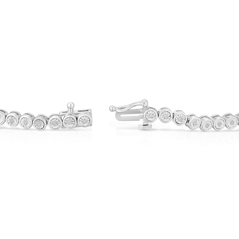 Main Image 3 of Sterling Silver 0.25ct Diamond Illusion Tennis Bracelet