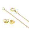 Thumbnail Image 2 of 9ct Yellow Gold 0.25ct Diamond Earring & Necklace Jewellery Set