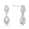 Thumbnail Image 1 of 9ct White Gold 0.30ct Diamond Pear Shaped Drop Earrings