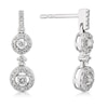 Thumbnail Image 1 of 9ct White Gold 0.30ct Diamond Trilogy Drop Earrings