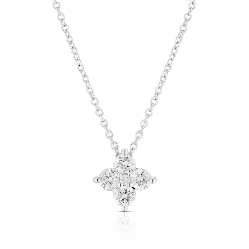 Main Image 1 of 9ct White Gold 18&quot; 0.25ct Diamond Pendant Necklace