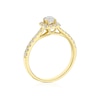 Thumbnail Image 3 of 18ct Yellow Gold 0.50ct Diamond Cushion Shaped Halo Ring