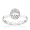 Thumbnail Image 1 of Origin Platinum 0.50ct Diamond Oval Shaped Halo Ring