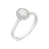 Thumbnail Image 2 of Origin Platinum 0.50ct Diamond Oval Shaped Halo Ring