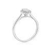 Thumbnail Image 3 of Origin Platinum 0.50ct Diamond Oval Shaped Halo Ring