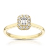 Thumbnail Image 1 of The Diamond Story 18ct Yellow Gold 0.50ct Diamond Halo Ring