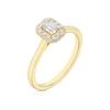 Thumbnail Image 2 of The Diamond Story 18ct Yellow Gold 0.50ct Diamond Halo Ring