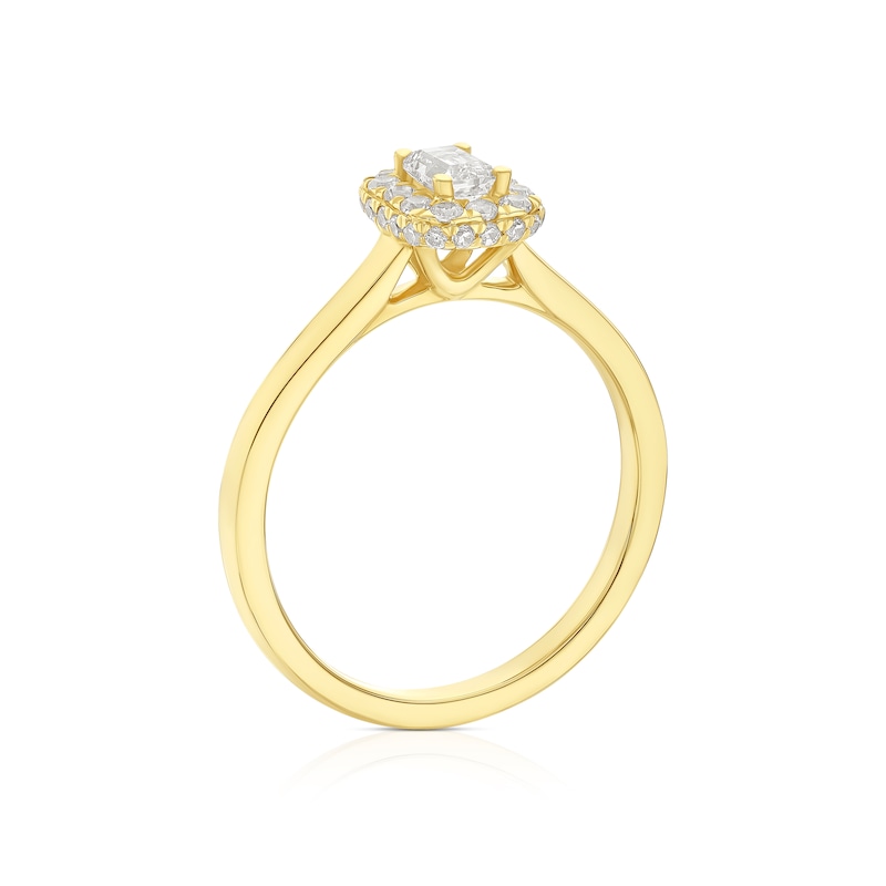 Main Image 3 of The Diamond Story 18ct Yellow Gold 0.50ct Diamond Halo Ring