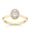 Thumbnail Image 1 of The Diamond Story 18ct Yellow Gold 0.50ct Diamond Halo Ring