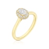 Thumbnail Image 2 of The Diamond Story 18ct Yellow Gold 0.50ct Diamond Halo Ring