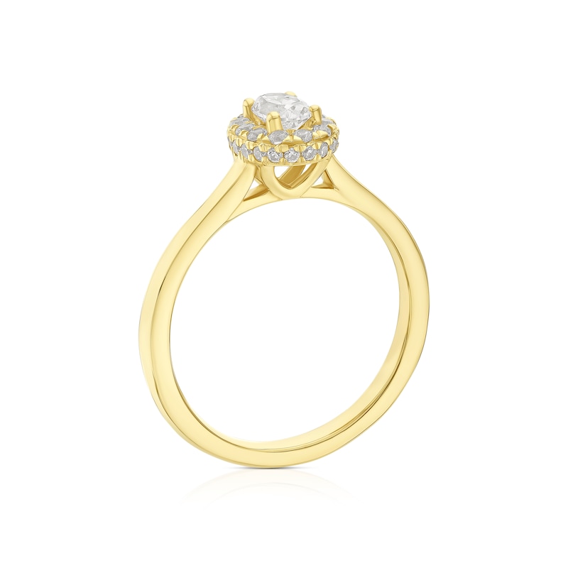 Main Image 3 of The Diamond Story 18ct Yellow Gold 0.50ct Diamond Halo Ring