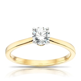 The Diamond Story 18ct Yellow Gold 0.50ct Diamond Solitaire Ring