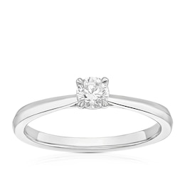 The Diamond Story Platinum 0.25ct Diamond Solitaire Ring