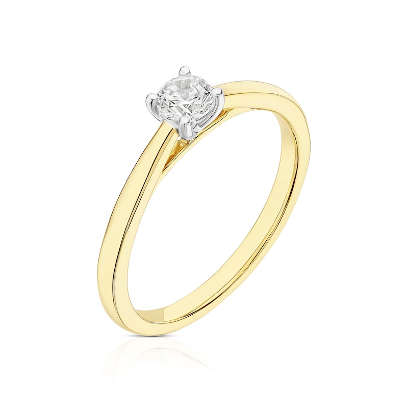 Main Image 2 of The Diamond Story 18ct Yellow Gold 0.25ct Diamond Solitaire Ring