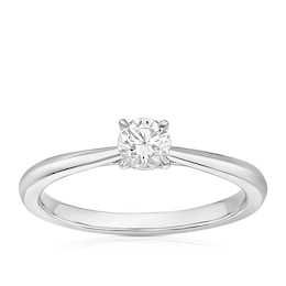 The Diamond Story Platinum 0.30ct Diamond Solitaire Ring