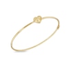 Thumbnail Image 1 of 9ct Yellow Gold Diamond Cut Heart Shaped Bangle