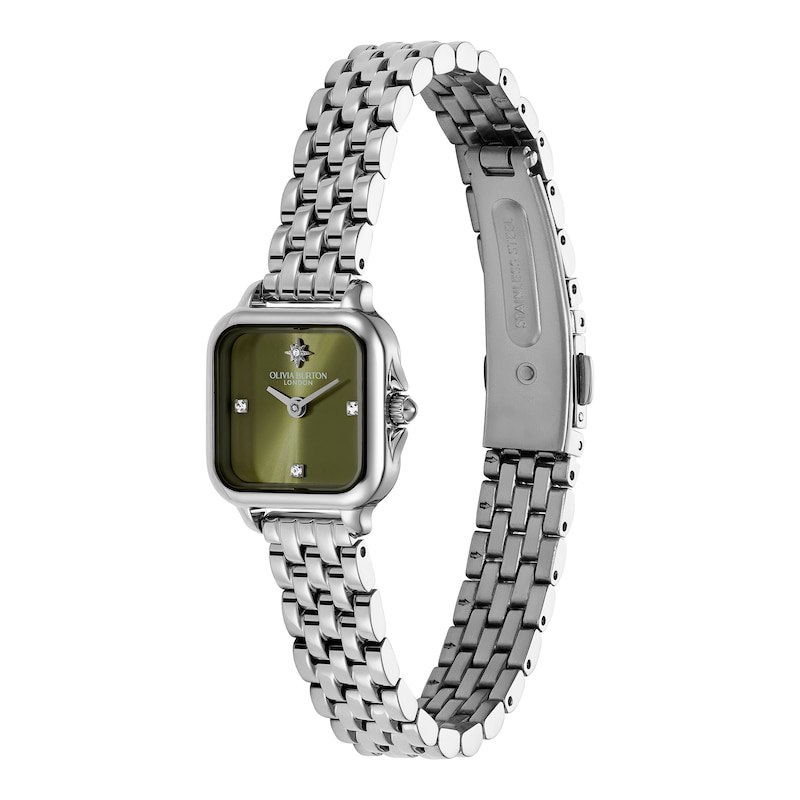 Main Image 2 of Olivia Burton Mini Grosvenor 20mm Stainless Steel Bracelet Watch