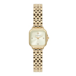 Olivia Burton Mini Grosvenor 20mm Light Yellow Gold IP Bracelet Watch