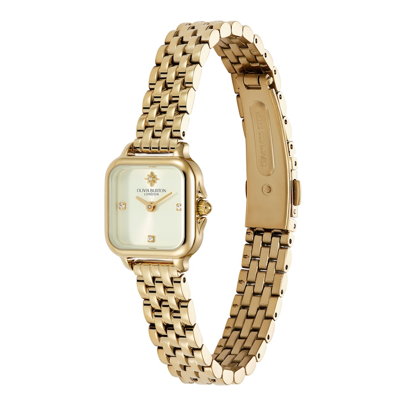 Main Image 2 of Olivia Burton Mini Grosvenor 20mm Light Yellow Gold IP Bracelet Watch