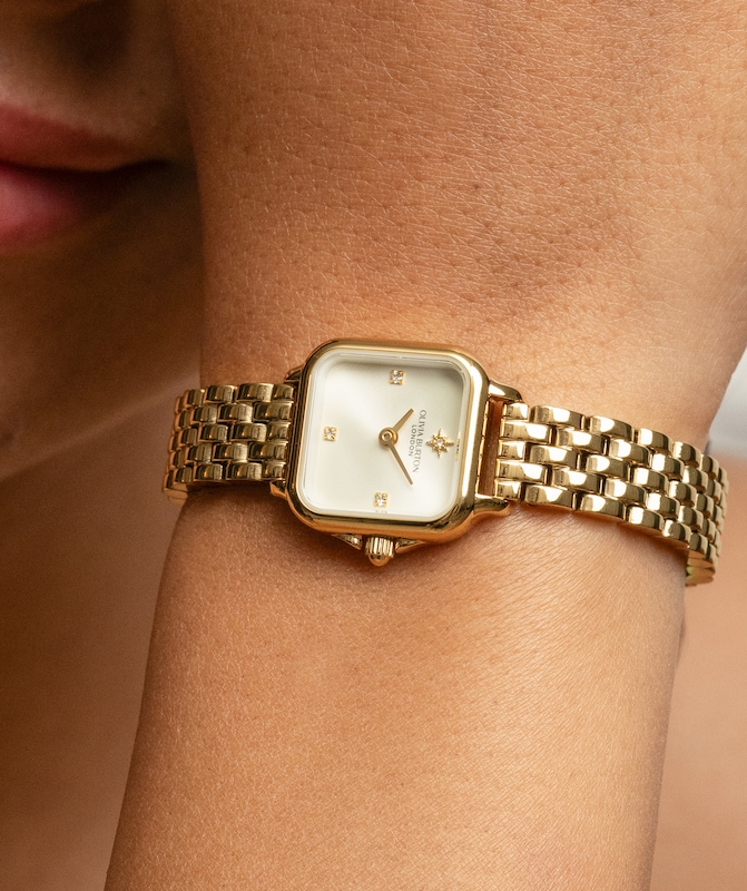 Main Image 3 of Olivia Burton Mini Grosvenor 20mm Light Yellow Gold IP Bracelet Watch