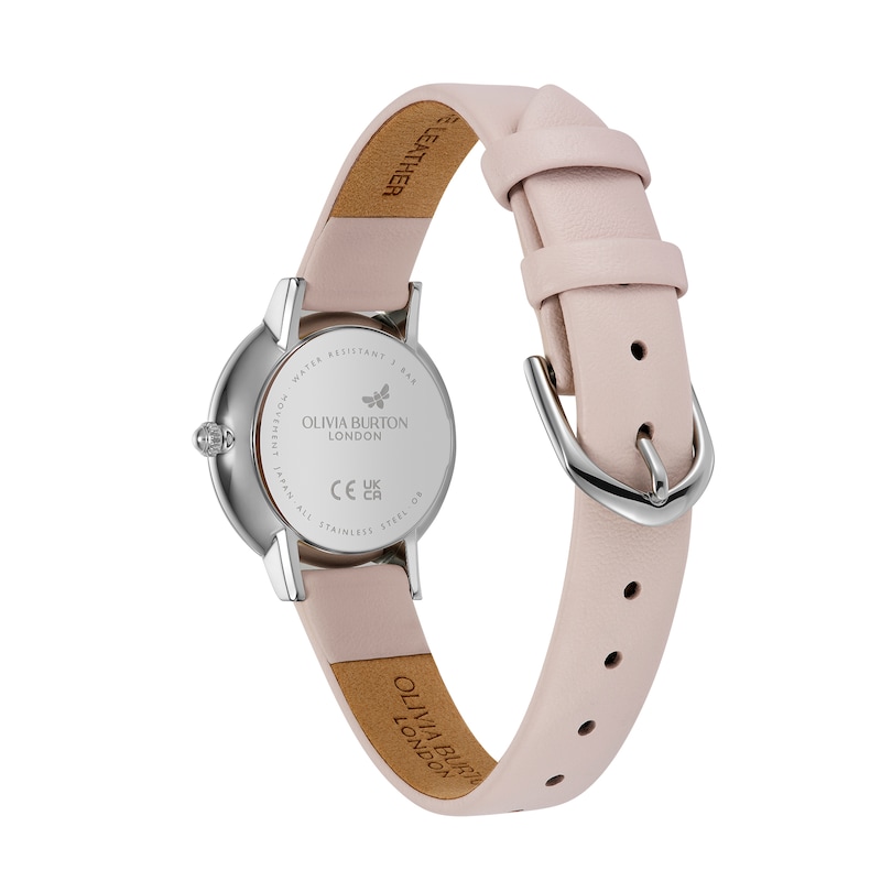 Main Image 5 of Olivia Burton Ultra Slim Honeycomb 28mm Primrose Leather Strap Watch