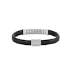 Thumbnail Image 2 of BOSS Men's Tailored Leather Herringbone Strap Bracelet